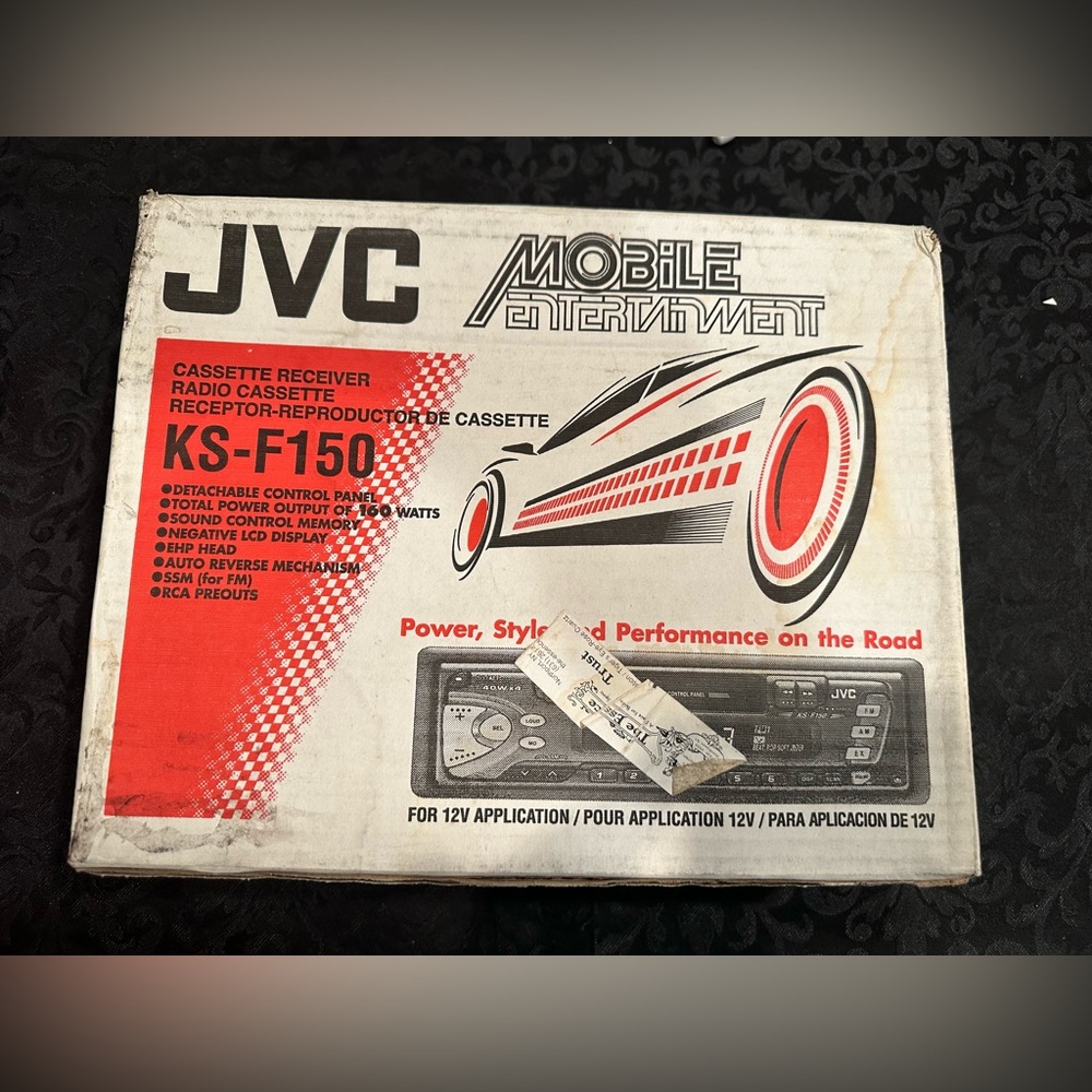 Vintage JVC KS-F150 car stereo cassette receiver.